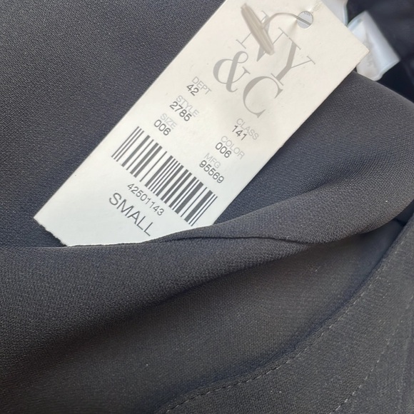 New York and Company Sleeveless V Neck Blouse with Ruffles on front - Picture 5 of 6